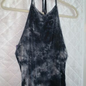 Backless halter crop top